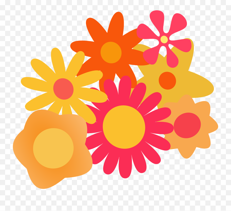 Chrysanthsflowersymmetry Png Clipart - Royalty Free Svg Png Cartoon Flowers Png Emoji,Flower Bouquet Clipart