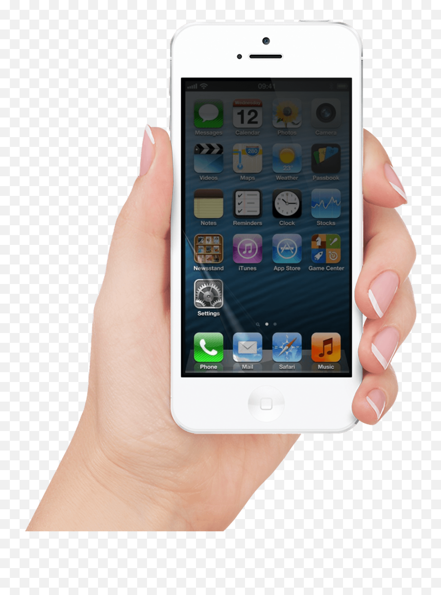 Smartphone In Hand Png Image - Iphone 5 Emoji,Celular Png