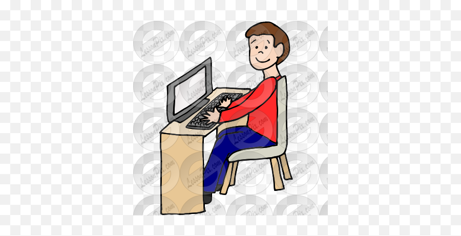 Keyboarding Practice Picture For - Computer Desk Emoji,Practice Clipart