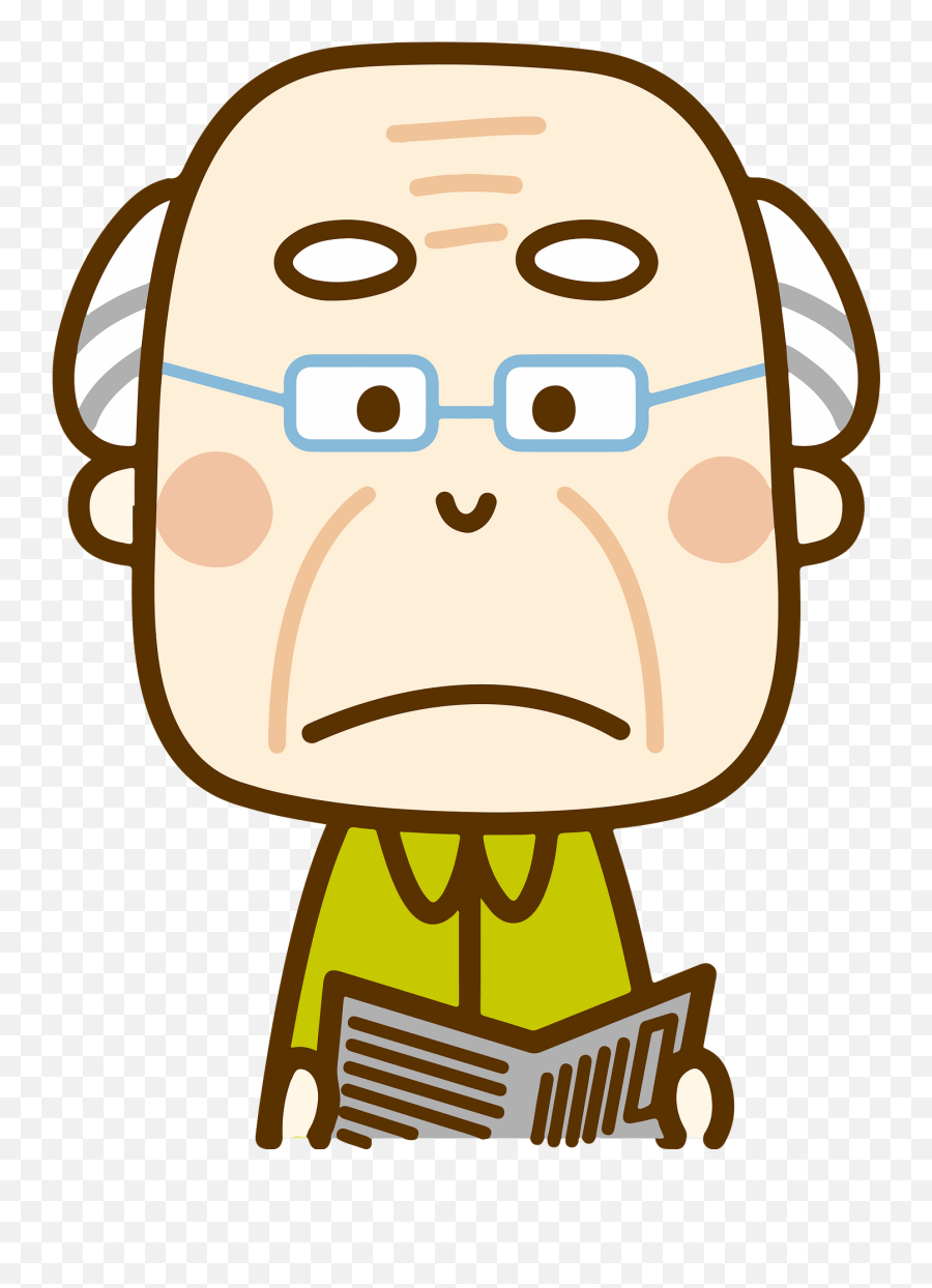 Arnold Old Man Grandfather Is Reading The Newspaper Clipart - Old Age Pic Drawing Emoji,Newspaper Clipart