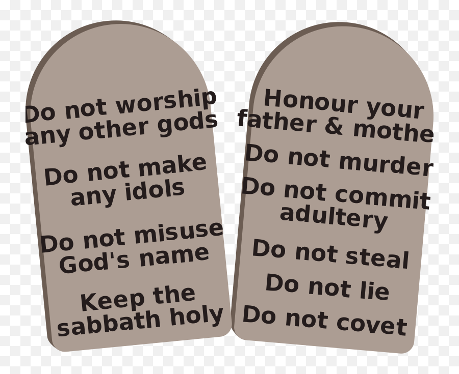 Ten Commandments In Hebrew Clip Art At - Cartoon Clipart Ten Commandments Emoji,10 Commandments Clipart