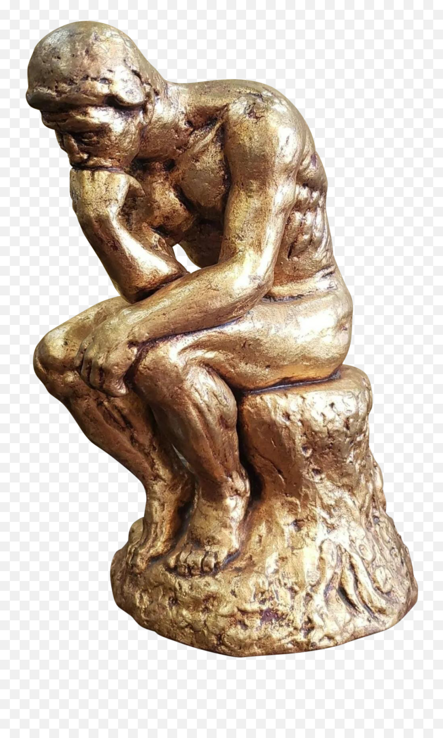 Mid 20th Century After Auguste Rodin - Thinker Gold Emoji,The Thinker Png