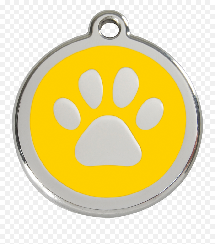 Red Dingo United Kingdom Enamel Tag Paw Print Yellow 01 - Pp Paw Patrol Yellow Dog Tag Png Emoji,Dog Paw Print Clipart