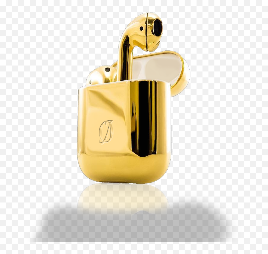 Download 24k Gold Airpods - Gold Airpods Png Emoji,Airpods Png