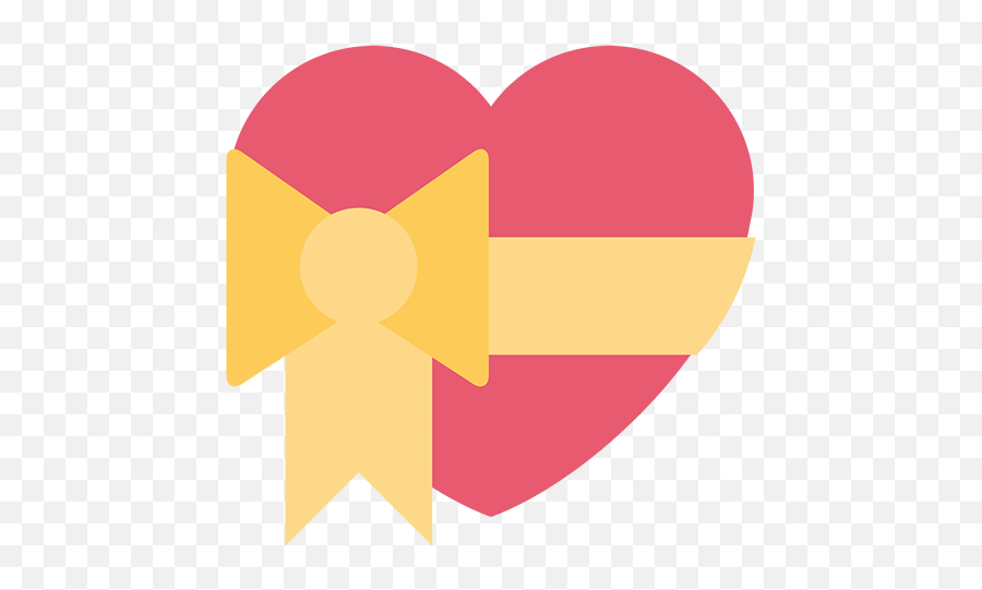 Heart With Ribbon Id 11085 Emojicouk,Yellow Heart Emoji Png