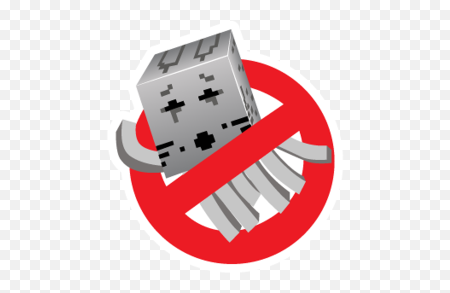 Minecraft Ghastbusters Logo Sticker - Sticker Mania Language Emoji,Ghostbusters Logo