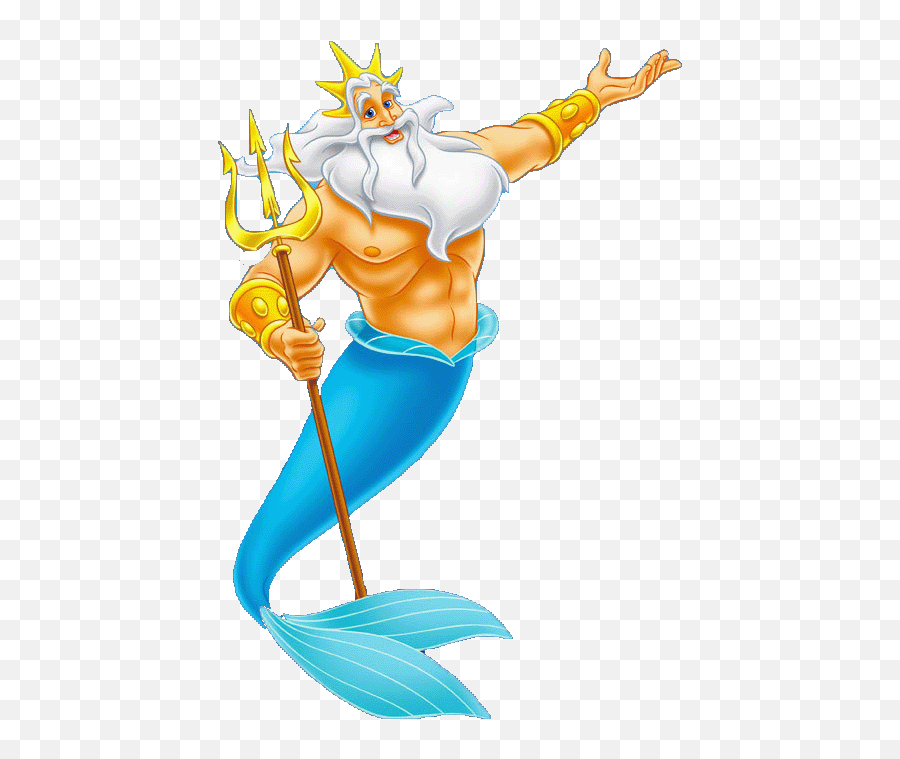 Koning Triton Vader Van Ariël Little Mermaid - King Triton Little Mermaid Emoji,Little Mermaid Clipart