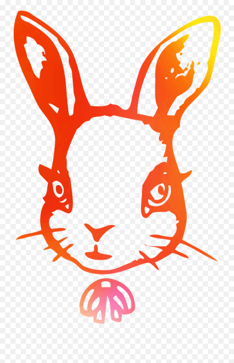 Download Hare Domestic Illustration - Logo Kepala Kelinci Keren Emoji,Easter Bunny Clipart