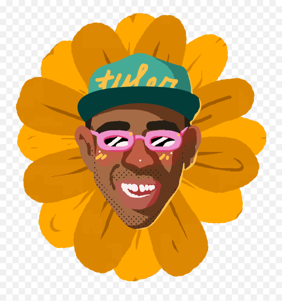 Creator Sunflower Gif Clipart - Tyler The Creator Cartoon Png Emoji,Afro Transparent