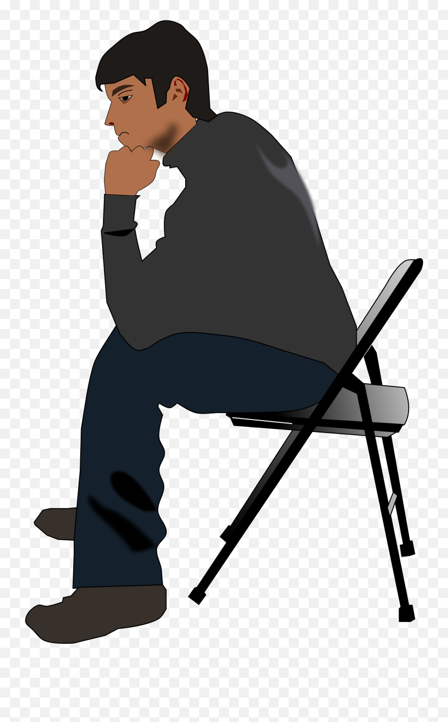 Big Image - Sitting On A Chair Clipart Full Size Png Sitting In A Chair Clipart Emoji,Chair Clipart