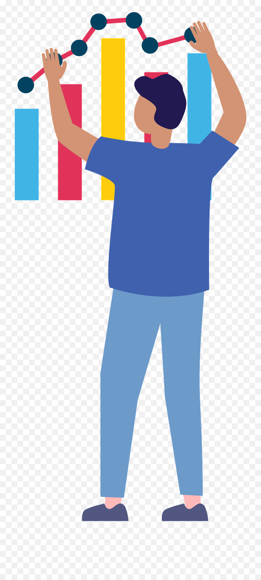 Man With Bar Chart Clipart Free Download Transparent Png - Standing Emoji,Chart Clipart
