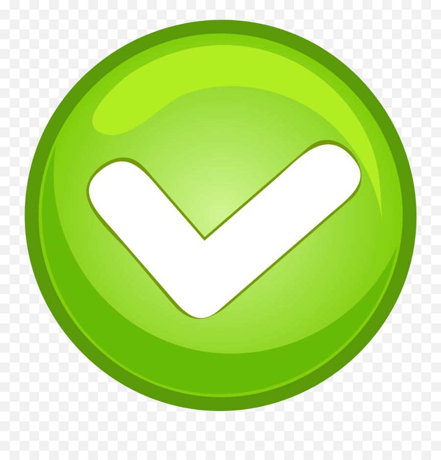 Picture Of Green Check Button Free - Checked Clipart Emoji,Green Check Png