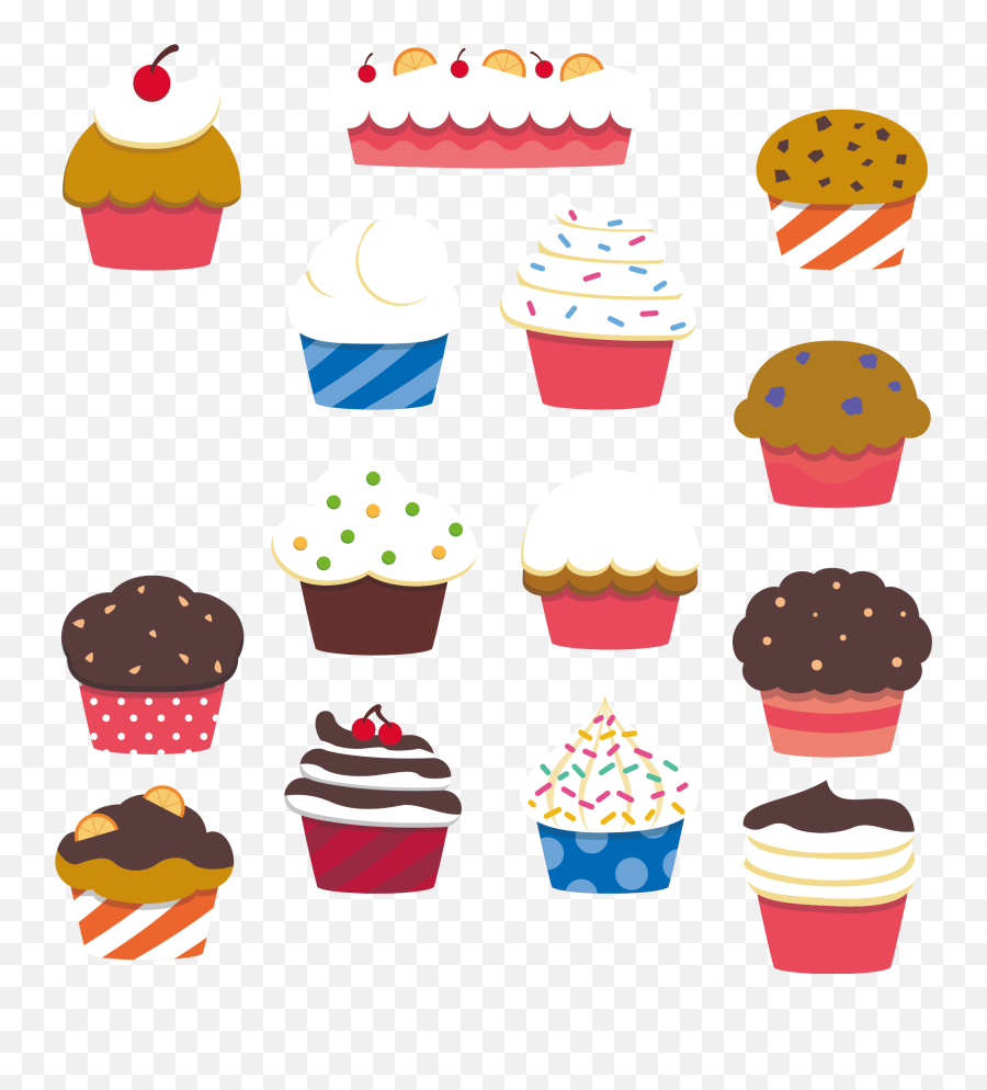 Top 10 Kiss Cupcake Cherry Cake Bakery Cartoon Cute - Clipart Cute Cake Cartoon Emoji,Bakery Cliparts