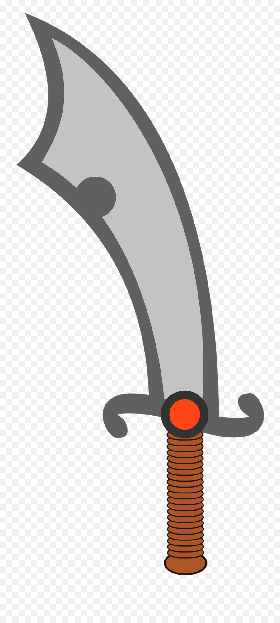 Scimitar Simple Clipart - Weapon Emoji,Simple Clipart
