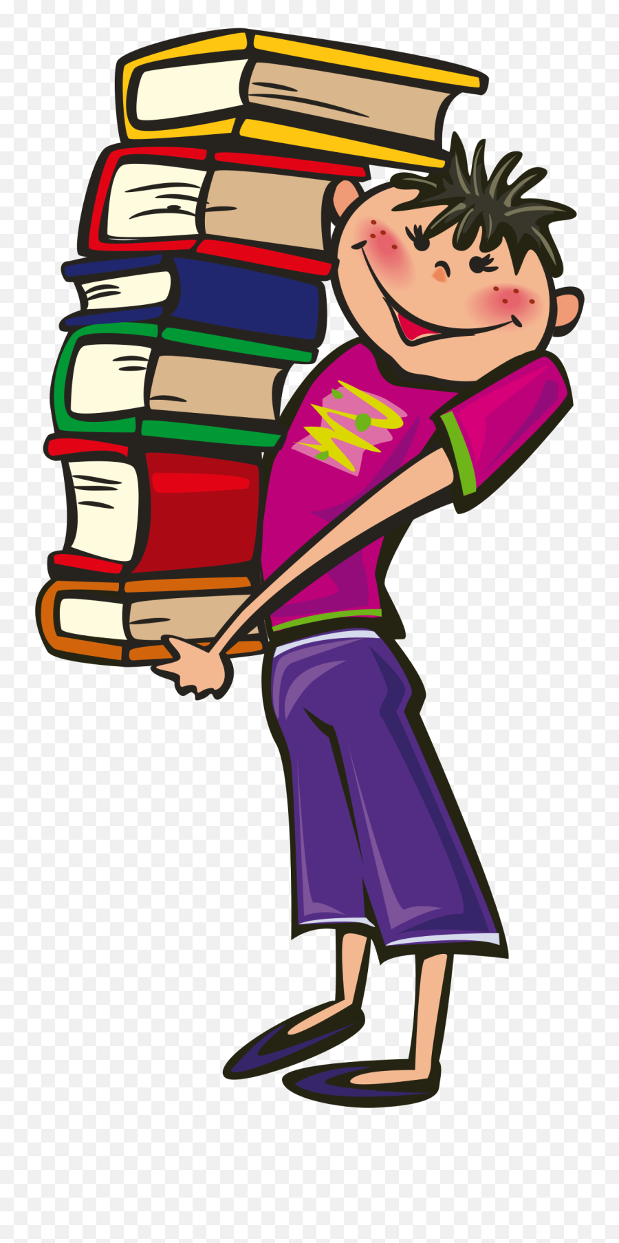 Stack Of Books Image Of Stack Books - Student With Book Clip Art Emoji,Books Clipart