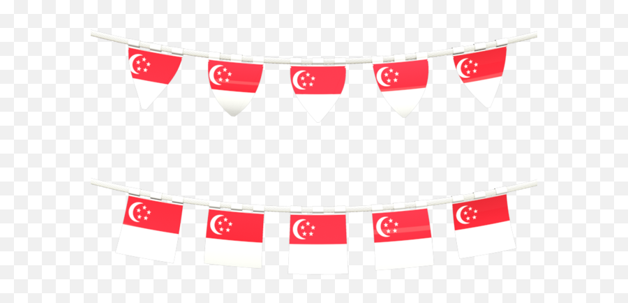 Rows Of Flags Illustration Of Flag Of Singapore Emoji,Flag Banner Png