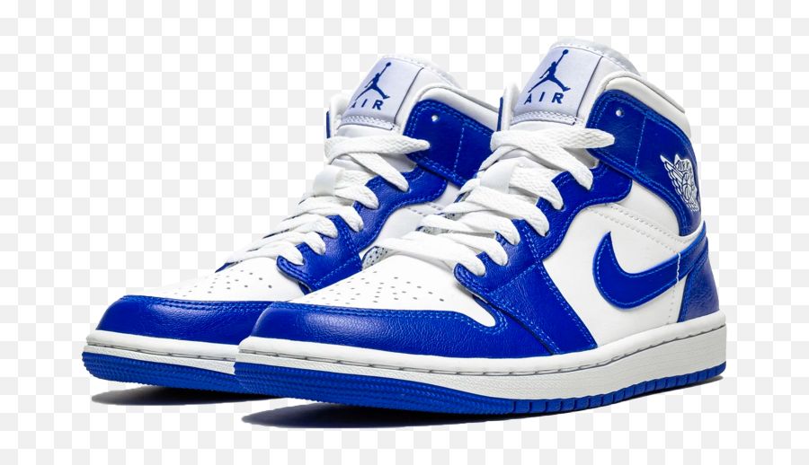 Air Jordan 1 Mid Kentucky Blue - Bq6472104 Restocks Emoji,Jordan Shoes Png