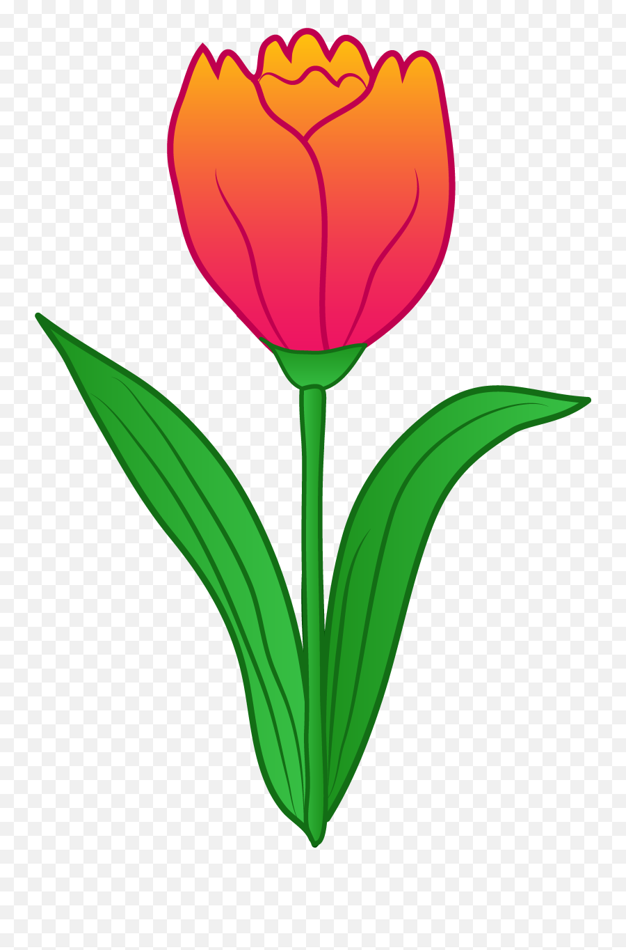 Tulip Flower Clipart - Tulip Flower Clip Art Emoji,Tulip Clipart