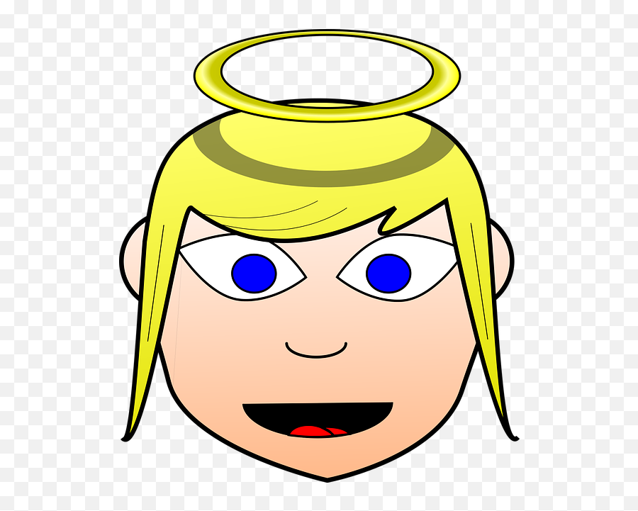 Free Photo Good Angel Dress - Up Head Comic Characters Holy Emoji,Dress Up Clipart