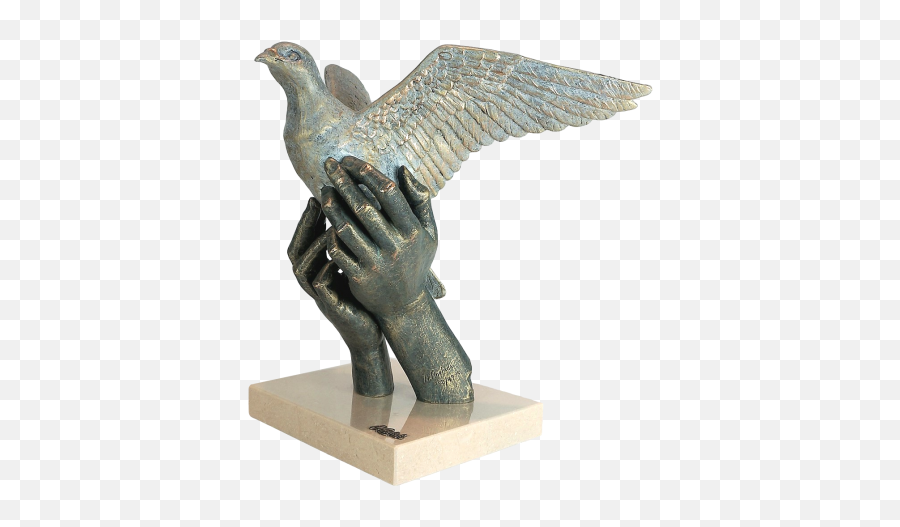 Hands Sculpture Peace Allegory - Anglada Sculptures Spanish Art Emoji,Paloma De La Paz Png