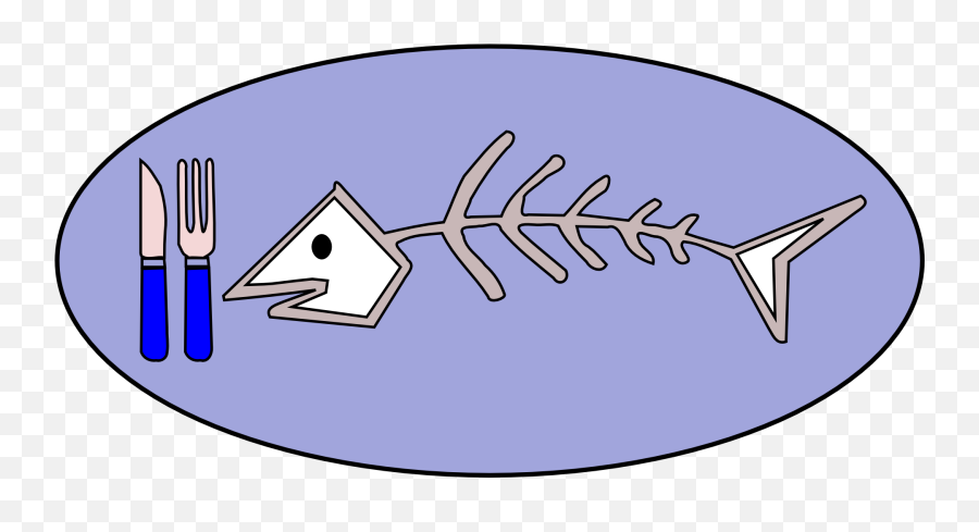 Fish Bones Clipart Free Image - Fish Bones On A Plate Cartoon Emoji,Bones Clipart