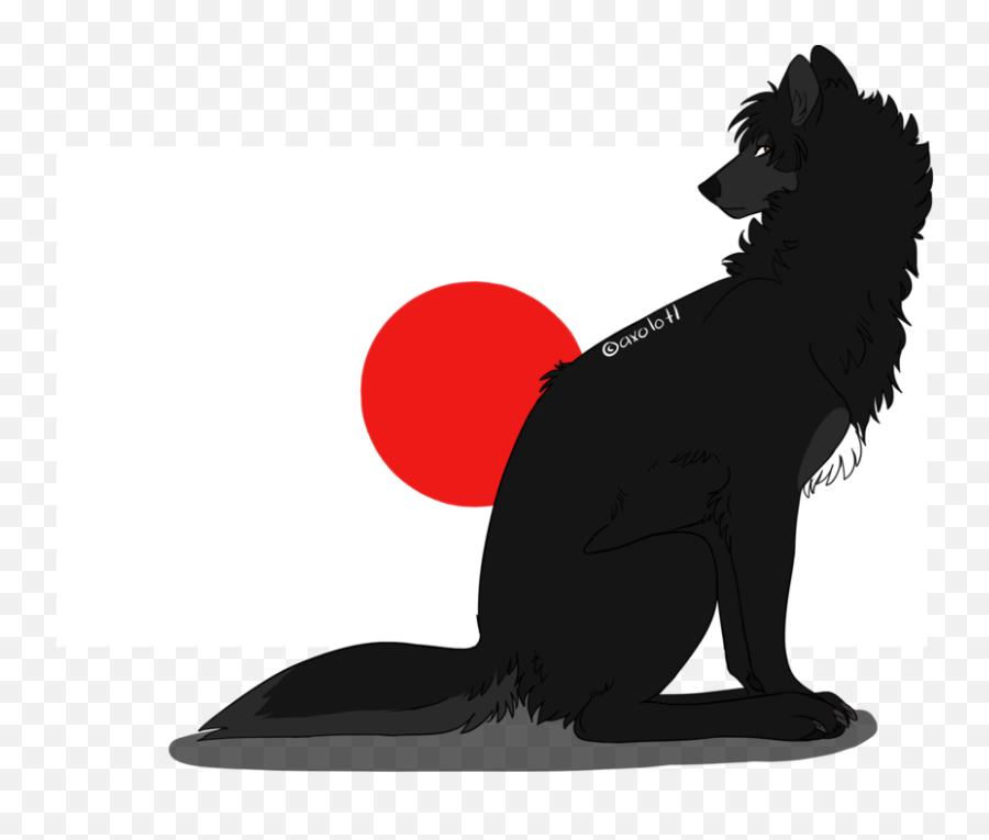 Clipart Mountains Wolf - Japanese Silhouette Wolf Emoji,Wolf Silhouette Png