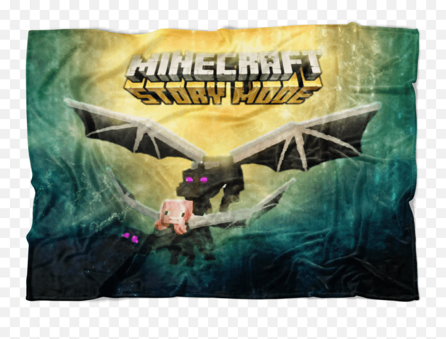 Minecraft Fleece Blanket Ender Dragon Colorful Blanket Ls0736 - Batman Emoji,Ender Dragon Png