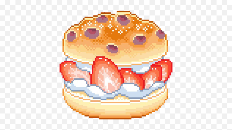 Pixel Pastel Food Cake Strawberry Dessert Free Icon Of - Scone Clipart Transparent Emoji,Pastel Tiktok Logo