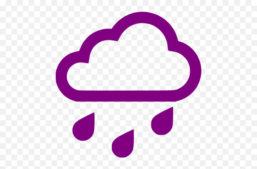 Purple Rain Icon - Rain Icon Black And White Emoji,Purple Rain Logo