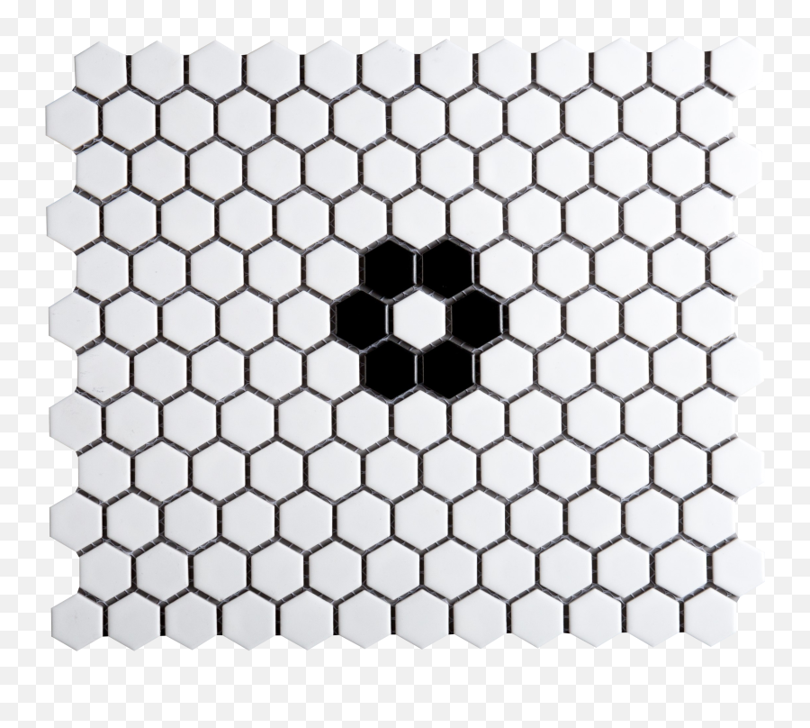 Hex Pattern - Black And White Hexagon Floor Tile Mosaic Emoji,Hexagon Pattern Png