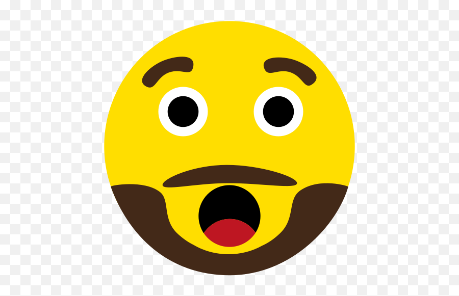 Amazed Beard Emoji Face Icon,Emoji Face Png