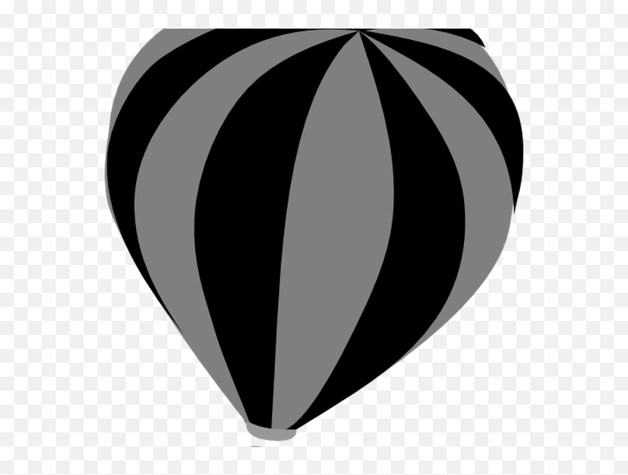 Balloon Clipart Gray - Gray Hot Air Balloon Transparent Png Emoji,Balloons Clipart Black And White