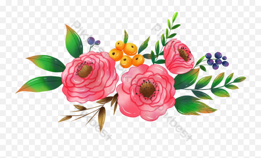 Color Beautiful Literary Drawing Flower Decoration Emoji,Transparent Rose Drawing