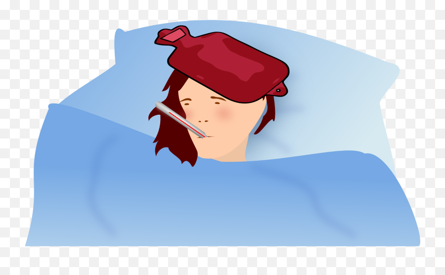 Sick Woman Resting In A Bed Clipart - Mae Nao Pode Ficar Doente Frases Emoji,Bed Clipart
