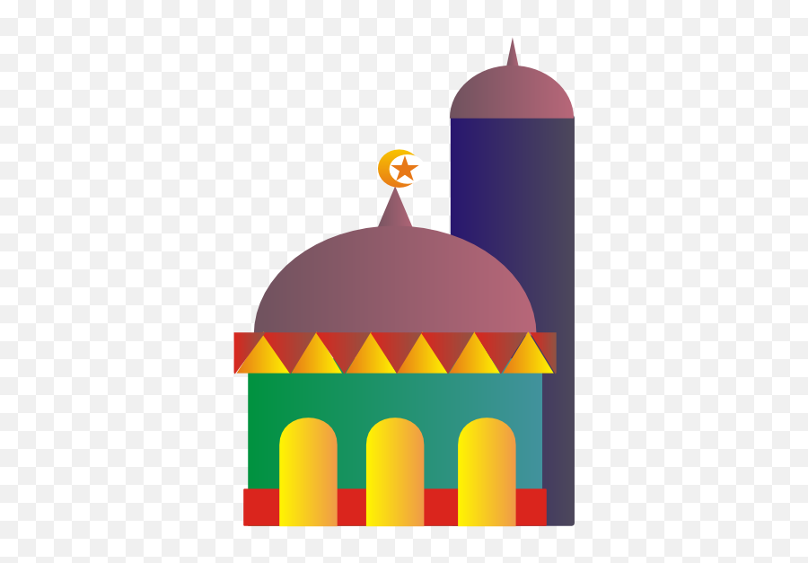 Download Church Clipart Islamic - Clipart Mosque Full Size Clipart Of A Masjid Emoji,Church Clipart