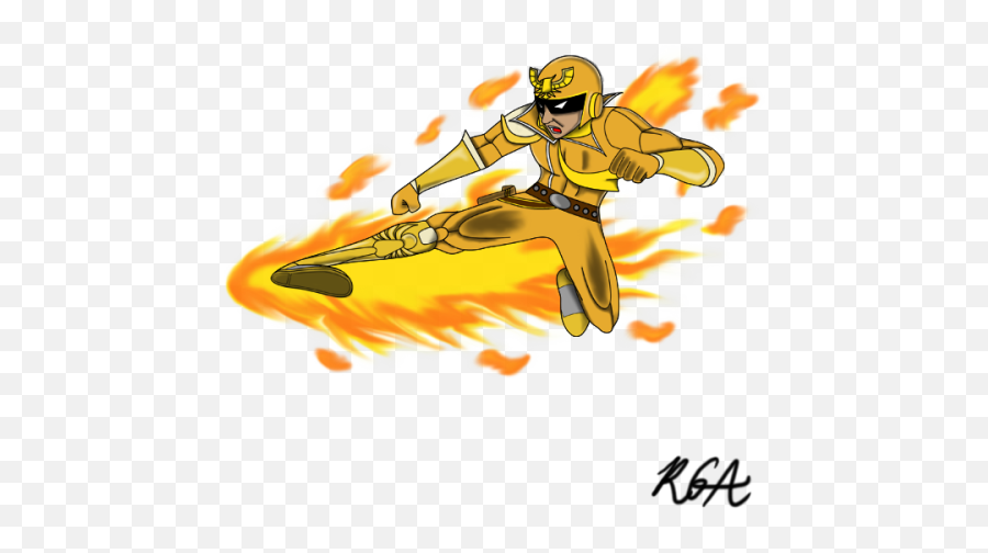 Golden Captain Falcon Falcon Kicking - Golden Captain Falcon Emoji,Captain Falcon Png