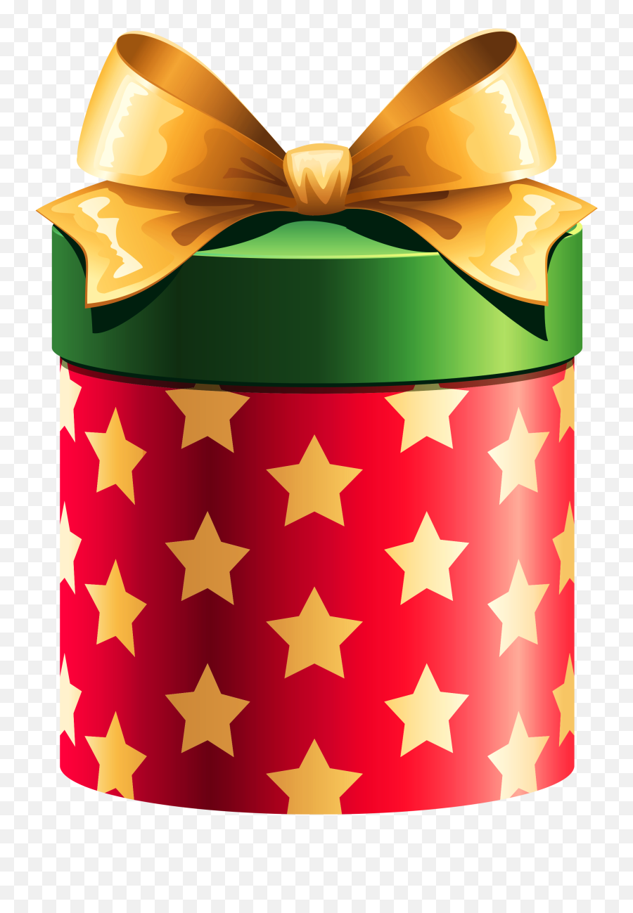 Gold Stars - Christmas Gift Clipart Emoji,Gift Box Clipart