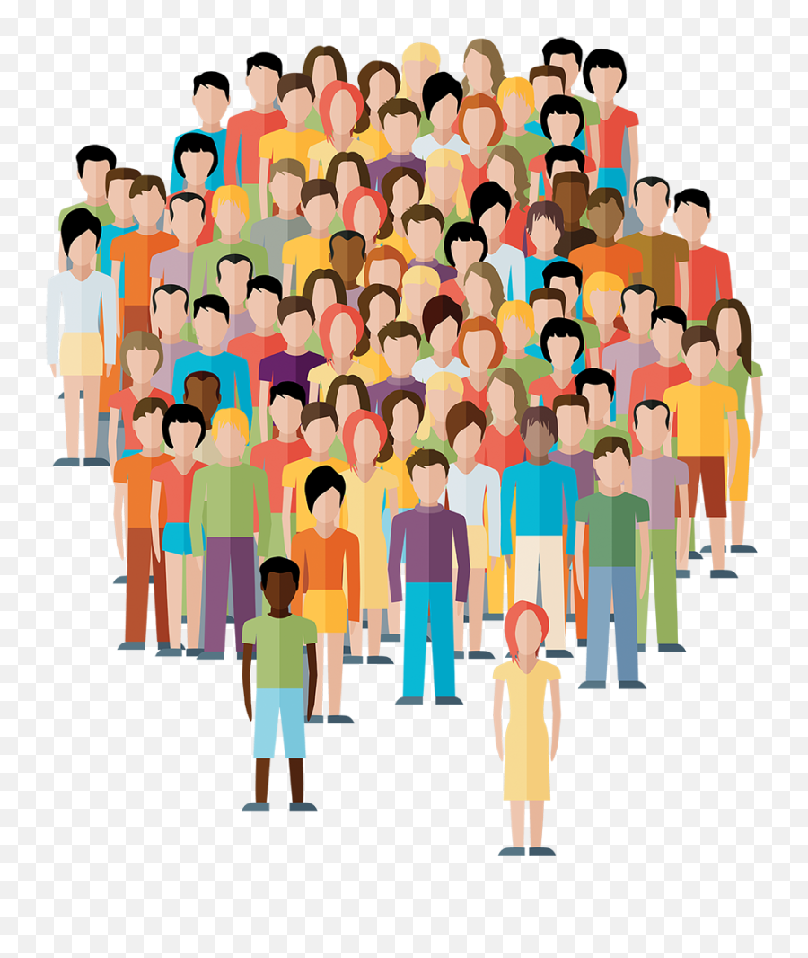 Crowd Clipart Transparent Person - World Population Day Emoji,Crowd Of People Clipart