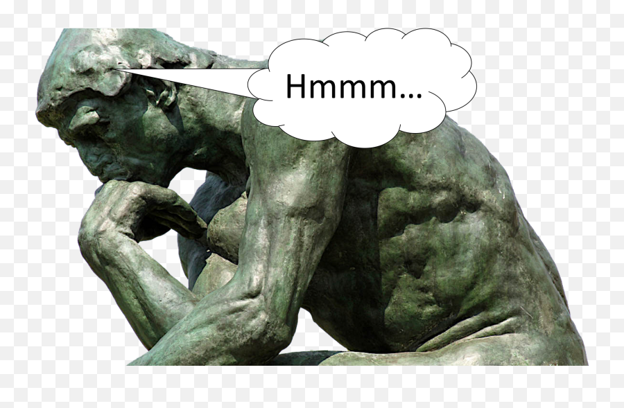 Topic That Typically Generates Emotion - Thinking Statue Meme Emoji,The Thinker Png