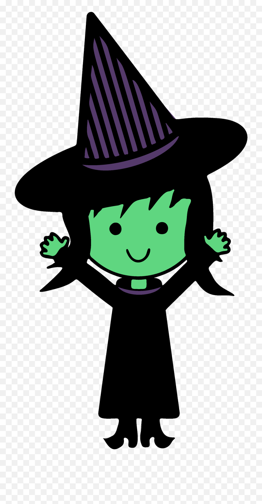 Chibi Witch Clipart - Halloween Cute Witch Emoji,Witch Clipart