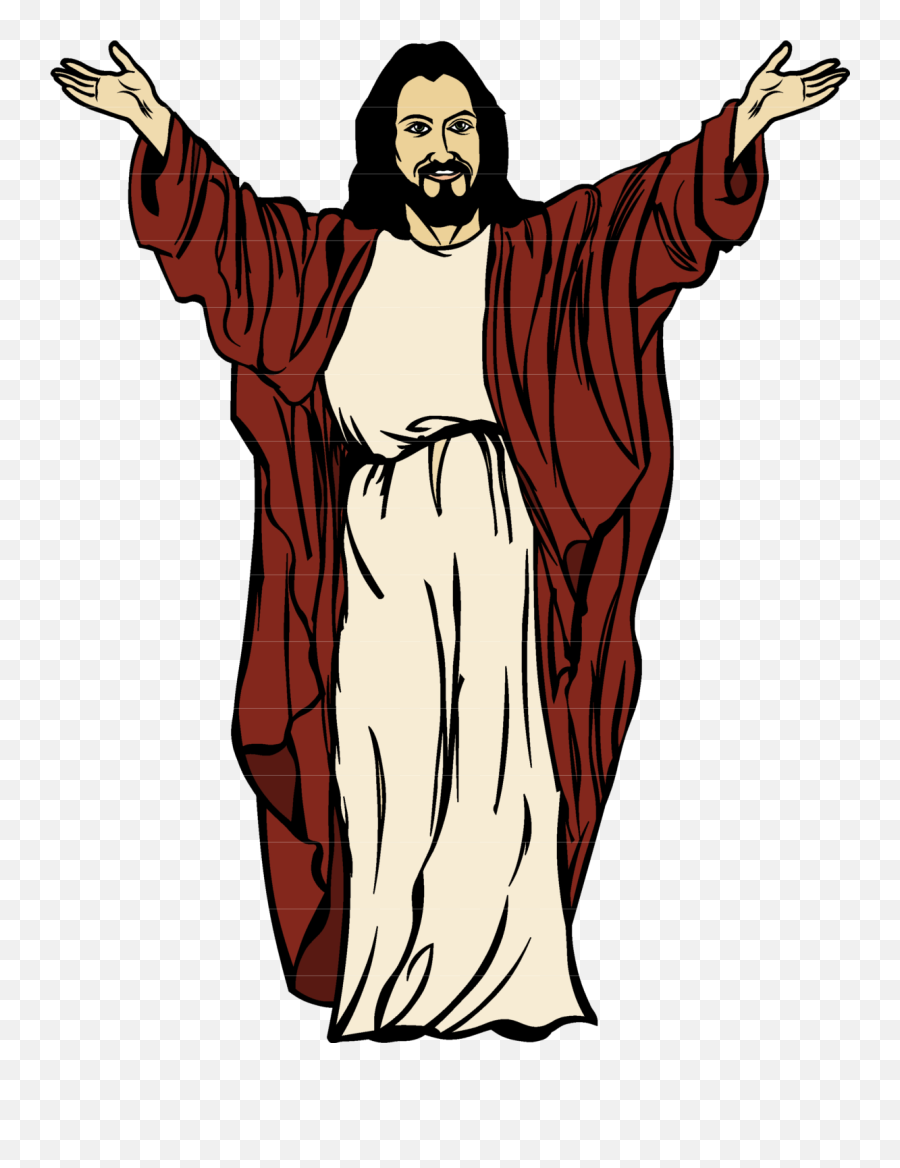 Cartoon Jesus Png Transparent Png - Jesus Cartoon Transparent Emoji,Jesus Clipart