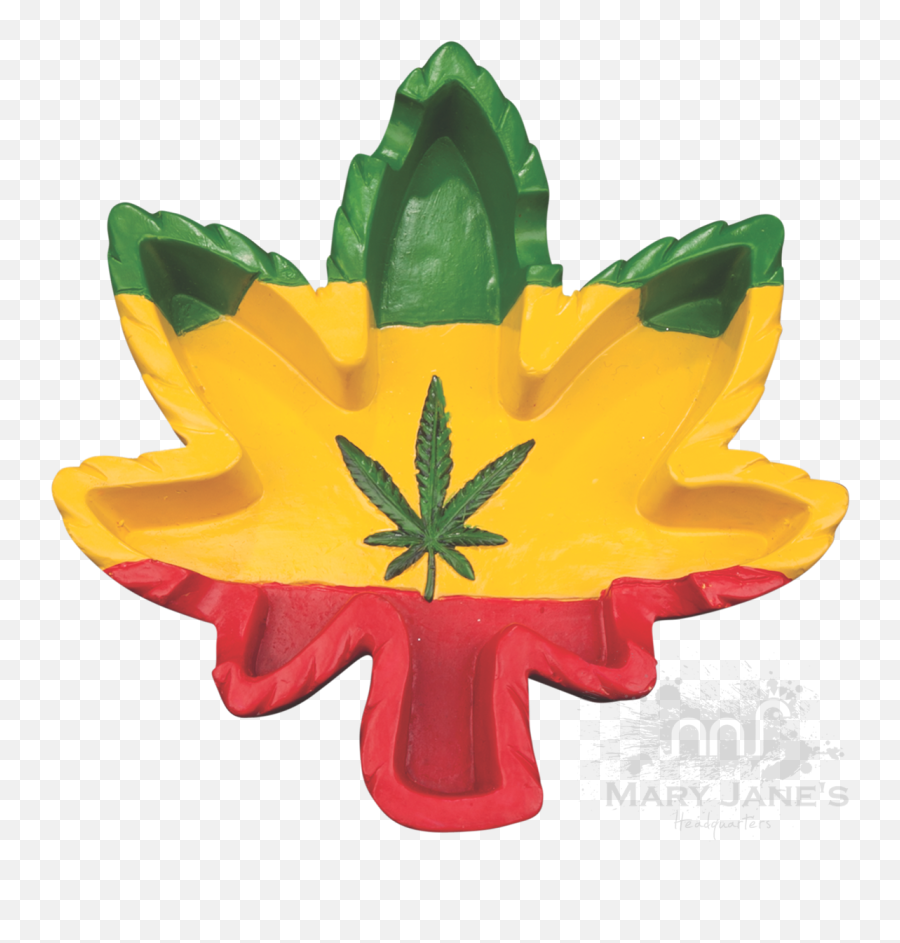 Jamaican Leaf Polyresin Ashtray Emoji,Jamaica Clipart