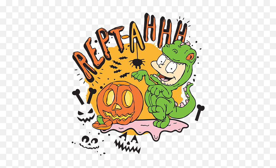 Rugrats Halloween Tommy Reptah Long Sleeve T - Shirt Tshirt Emoji,Rugrats Transparent