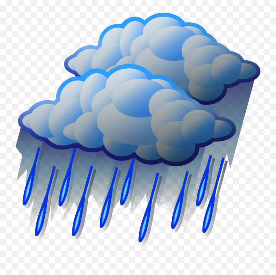 Ftestickers Clipart Cloud Rain Raindrops - Heavy Rain Emoji,Raindrop Clipart