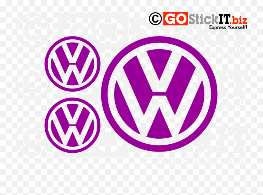 Download Vw Volkswagen Logo Set Vinyl Decal Sticker - Corel Volkswagen Logo Png Vector Emoji,Volkswagen Logo