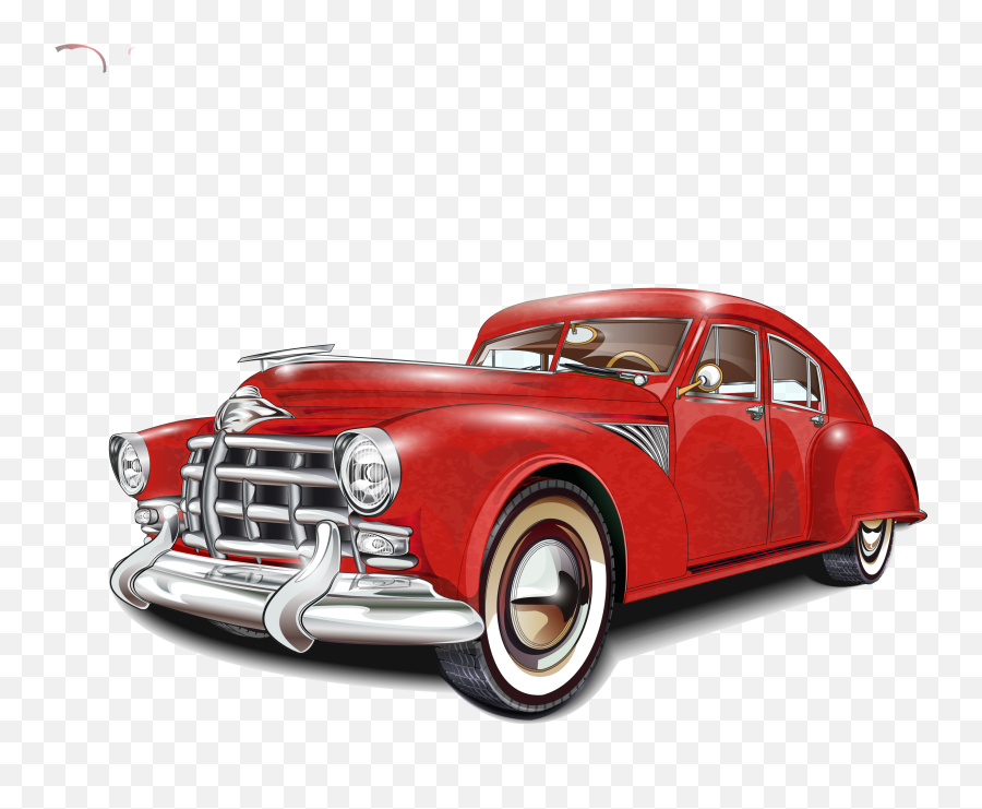 Download Classic Vintage Poster Vector - Vintage Car Vector Emoji,Cars Png