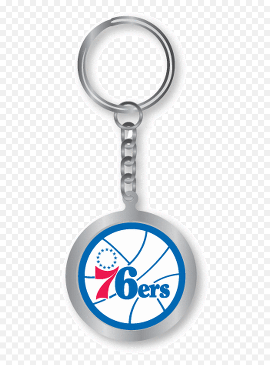 Philadelphia 76ers Spinning Key Chain - Philadelphia 76ers Emoji,Philadelphia 76ers Logo