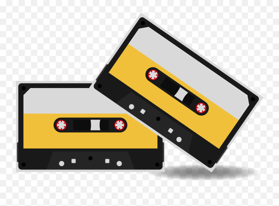 Cassette Tape Flat Vector Clipart - Magnetic Type Transparent Background Emoji,Cassette Tape Clipart