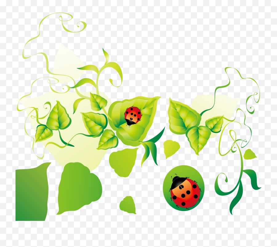 Download Hd Green Leaves Clipart Border - Eco Vector Emoji,Leaves Clipart