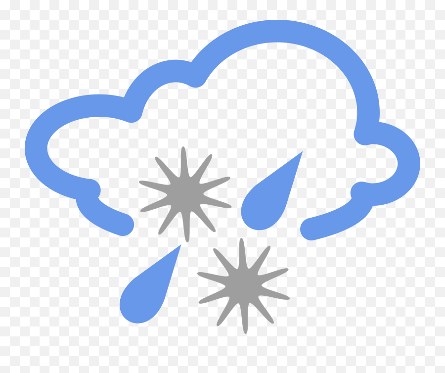 Rain Weather Symbol Clipart - Clip Art Bay Snow And Rain Weather Symbols Emoji,Rain Clipart